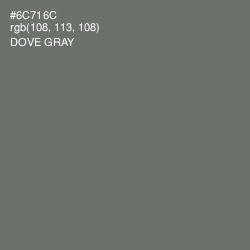 #6C716C - Dove Gray Color Image